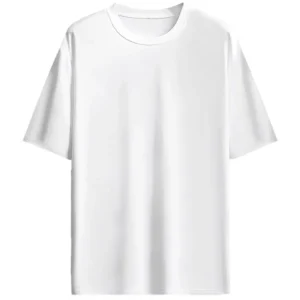 Cotton Round White Hip Hop Oversized T Shirts 180 GSM, Plain