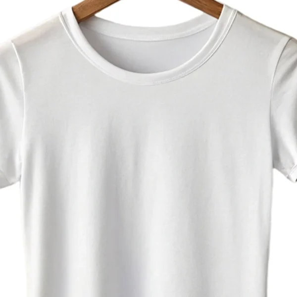 Cotton Half Sleeve Women White Round Neck T Shirt 180 GSM - Image 7